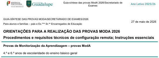 Avaliação externa e provas de equivalência à frequência 134 070147