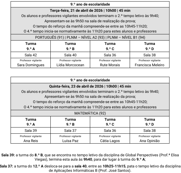 Avaliação externa e provas de equivalência à frequência 112 Captura de ecra 2026 04 11 170232